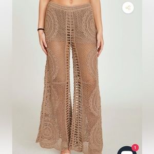 NWT Vintage Havana Circle Crochet pants, size Small, color cocoa